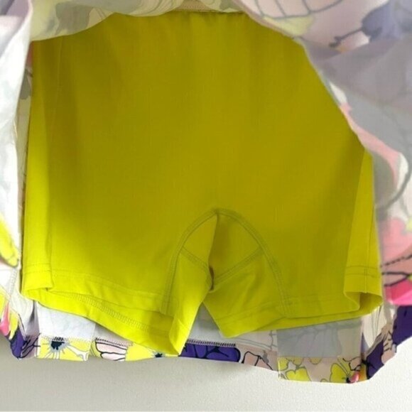Groovy Tropical Floral Golf/Tennis Pleated Mini Skort Skirt - S/M 🎾 - Picture 4 of 6